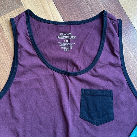 Set of Two Men’s Large Sleeveless Shirts with Contrast Pocket and Edging - Picture 2 of 10